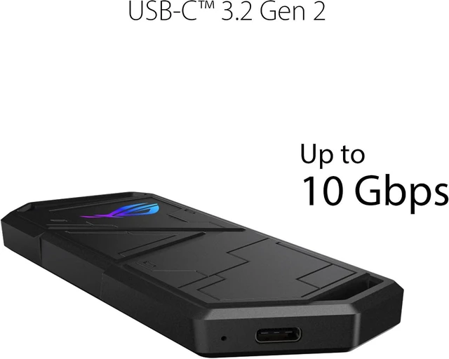 Alt view image 3 of 7 - ROG Strix Arion Aluminum Alloy M.2 NVMe SSD Enclosure Case Adapter, USB 3.2 Gen 2 Type-C ,10 Gbps, USB-C to C and USB-C to A Cables, Fits PCIe 2280/2260/2242/2230 M Key/B+M Key,