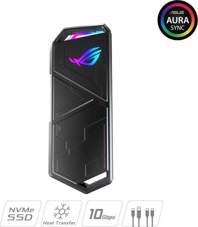 Alt view image 2 of 7 - ROG Strix Arion Aluminum Alloy M.2 NVMe SSD Enclosure Case Adapter, USB 3.2 Gen 2 Type-C ,10 Gbps, USB-C to C and USB-C to A Cables, Fits PCIe 2280/2260/2242/2230 M Key/B+M Key,