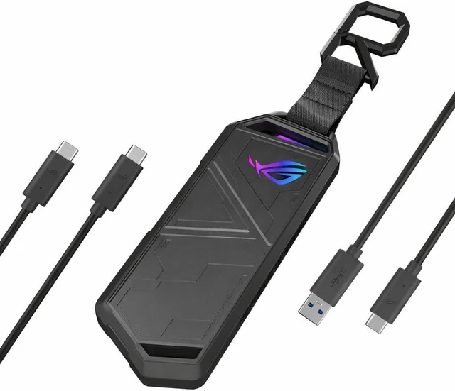 Main image of ROG Strix Arion Aluminum Alloy M.2 NVMe SSD Enclosure Case Adapter, USB 3.2 Gen 2 Type-C ,10 Gbps, USB-C to C and USB-C to A Cables, Fits PCIe 2280/2260/2242/2230 M Key/B+M Key,