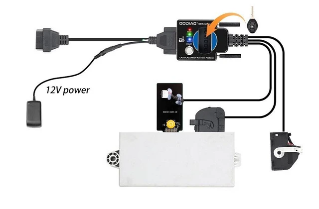 Alt view image 5 of 7 - GODIAG BMW CAS1/CAS2 Mech-Key Test Platform Detect CAS & Key Synchronization Solder-free Matching CAS Data Read, Write and Program