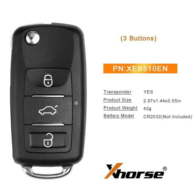 Main image of Xhorse XEB510EN B5 Type Super Remote 3-Button Smart Key VVDI Super Remote Programmable Replacement