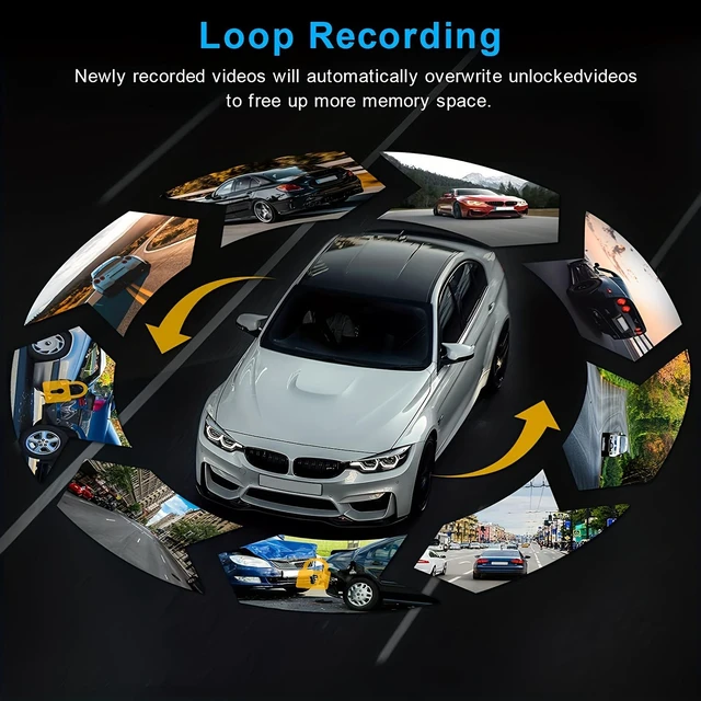 Alt view image 5 of 7 - 1080P Dual Lens Dash Cam Front & Inside 170° Wide Angle IR Night Vision WiFi Car DVR Camera with G-Sensor Loop Recording Parking Monitor