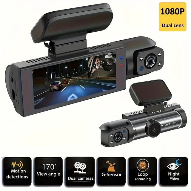 Main image of 1080P Dual Lens Dash Cam Front & Inside 170° Wide Angle IR Night Vision WiFi Car DVR Camera with G-Sensor Loop Recording Parking Monitor