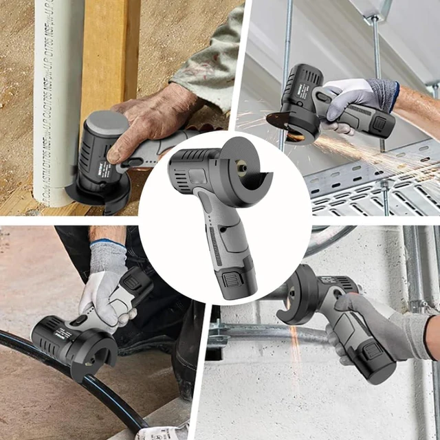 Alt view image 2 of 7 - 12V Mini Angle Grinder with Cutting Disc, Multifunctional Cordless Angle Grinder Kit, 15,000 Rpm High-Speed Power Angle Grinder, 1500mah, For Cutting Grinding Polishing