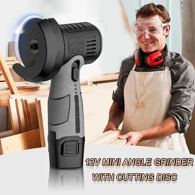 Alt view image 3 of 7 - 12V Mini Angle Grinder with Cutting Disc, Multifunctional Cordless Angle Grinder Kit, 15,000 Rpm High-Speed Power Angle Grinder, 1500mah, For Cutting Grinding Polishing