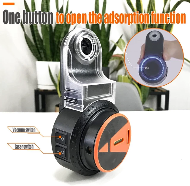 Alt view image 5 of 7 - Drill, 2 in 1 Drill Dust Collection Attachment with Level & 500mAh Battery, 360° Rotatable Drilling for Construction, Picture Hanging, Wall Writing Painting