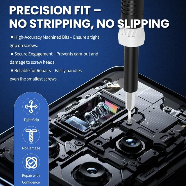 Alt view image 5 of 6 - Precision Screwdriver Set 58 in 1 Small Screwdriver Set with Torx, Triwing, Pentalobe Star, Mini Repair Tool Kit for Computer, PC, Laptop, Phone, PS5, X-BOX, S-witch, Eyeglasses, Electronic
