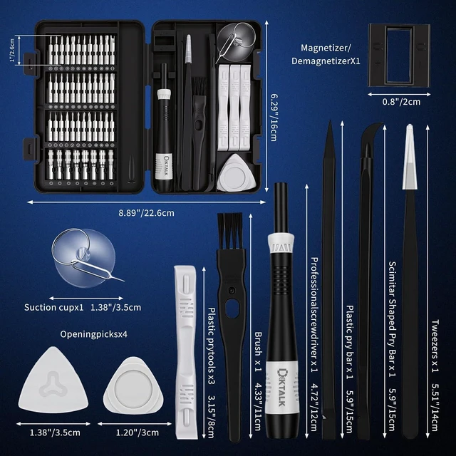 Alt view image 4 of 6 - Precision Screwdriver Set 58 in 1 Small Screwdriver Set with Torx, Triwing, Pentalobe Star, Mini Repair Tool Kit for Computer, PC, Laptop, Phone, PS5, X-BOX, S-witch, Eyeglasses, Electronic