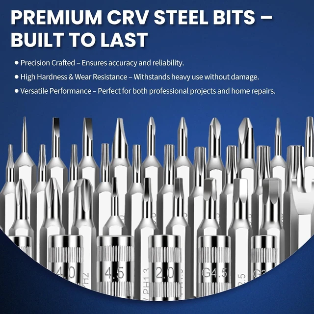Alt view image 3 of 6 - Precision Screwdriver Set 58 in 1 Small Screwdriver Set with Torx, Triwing, Pentalobe Star, Mini Repair Tool Kit for Computer, PC, Laptop, Phone, PS5, X-BOX, S-witch, Eyeglasses, Electronic