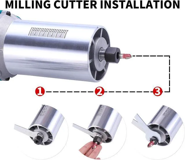 Alt view image 2 of 7 - Wood Trimmer, Electric Hand Trimmer Tool Laminate Milling Engraving Joiner Machine 800W 30000RPM for Slotting Trimming Carving