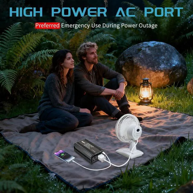 Alt view image 6 of 7 - 300W Power Inverter Compatible with Makita, DC 18V to AC 110-120V Battery Inverter, Portable Battery Adapter Charger Converter with 3 USB & 1 Type-C & 2 AC Outlet for Outdoor,Emergency(Tool Only)