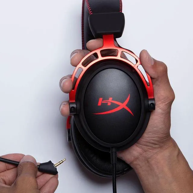 Alt view image 3 of 6 - HyperX Cloud Alpha - Gaming Headset, Dual Chamber Drivers, Legendary Comfort, Aluminum Frame, Detachable Microphone, Works on PC, PS4, PS5, Xbox One, Xbox Series X|S, Nintendo Switch and Mobile Red