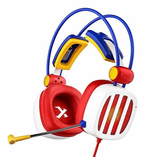 Main image of S21-PRO Gaming Headset, Esports Gaming Headphones Over-Ear with Microphone, Type-C Wired, 7.1 Surround Sound, Noise Cancelling Mic, LED Light, for PC Laptop PS4 PS5 Switch, PUBG FPS Games, Streaming