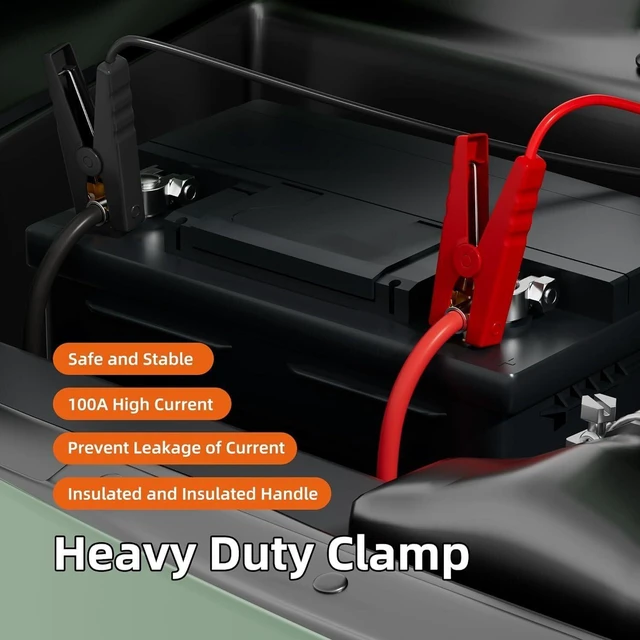 Alt view image 2 of 7 - Jumper Cable Clamps Kit for Makita 18V Battery Jumper Starter Automotive Booster Cables 6Ft 12AWG Power Tool Line for Car Riding Mower Motorcycle