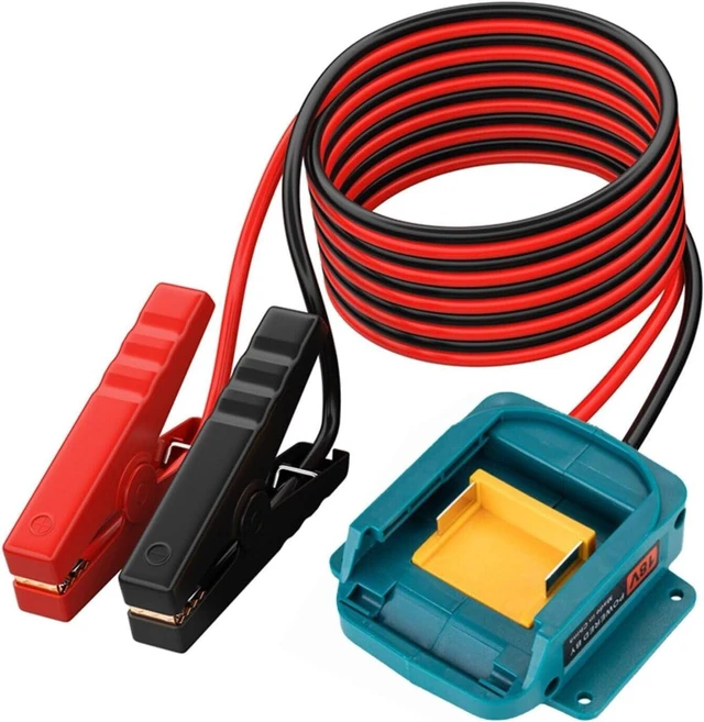 Main image of Jumper Cable Clamps Kit for Makita 18V Battery Jumper Starter Automotive Booster Cables 6Ft 12AWG Power Tool Line for Car Riding Mower Motorcycle