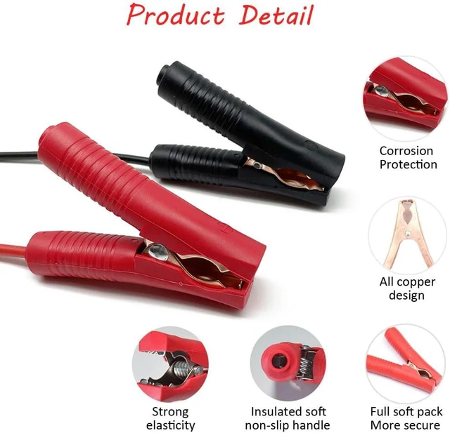 Alt view image 2 of 7 - GRZWAYS Jumper Cables with Adapter Compatible with Mil.Waukee M18 18V Battery Jumper Starter, Automotive Booster Cables 3.3ft 8AWG Cable Power Tool Line, Silicone Wire Temperature Resistance 392