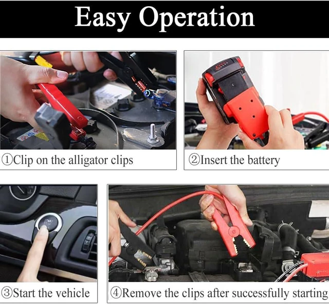 Alt view image 5 of 7 - GRZWAYS Jumper Cables with Adapter Compatible with Mil.Waukee M18 18V Battery Jumper Starter, Automotive Booster Cables 3.3ft 8AWG Cable Power Tool Line, Silicone Wire Temperature Resistance 392