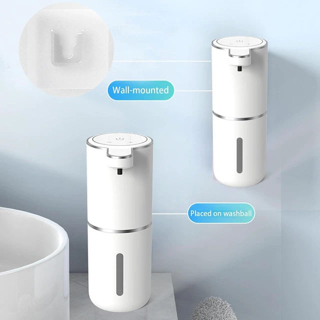 Alt view image 4 of 7 - Automatic Soap Dispenser Touchless Foaming Soap Dispenser 400ml USB Rechargeable Dispenser Electric Wall Mounted 4levels Adjustable Foam Dish Soap Pump for Bathroom Kitchen