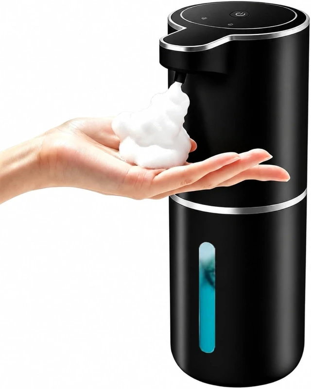Main image of Automatic Soap Dispenser Touchless Foaming Soap Dispenser 13.5oz USB Rechargeable Dispenser Electric Wall Mounted 4levels Adjustable Foam Dish Soap Pump for Bathroom Kitchen(Black)