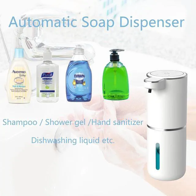 Alt view image 2 of 7 - Automatic Liquid Soap Dispenser,Touchless Hand Soap Dispenser 13.5oz/400ml USB Rechargeabled Dispenser Electric,Wall Mounted 4 Levels Adjustable Soap Dispenser Pump for Bathroom Kitchen Dish Soap