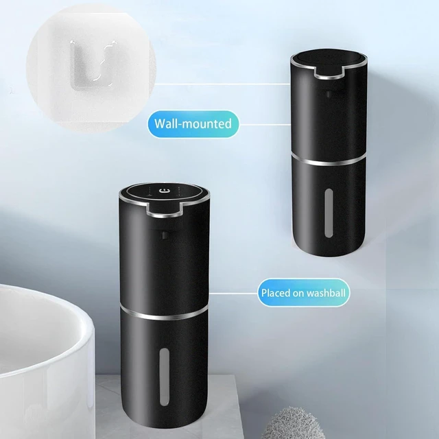 Alt view image 2 of 6 - Automatic Liquid Soap Dispenser,Touchless Hand Soap Dispenser USB Rechargeabled Dispenser Electric,Wall Mounted 4 Levels Adjustable Dispenser Pump for Bathroom Kitchen Dish Soap Black
