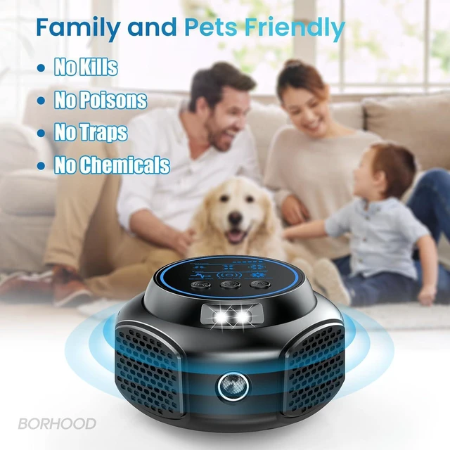 Alt view image 6 of 7 - Ultrasonic Pest Rodent Repeller, Mouse Squirrel Ant Roach Spider Repellent,Plug-in Pest Control Alternative to Traps and Poison for Home, Office, Garage, Barn and Warehouse, Black 1 Pack