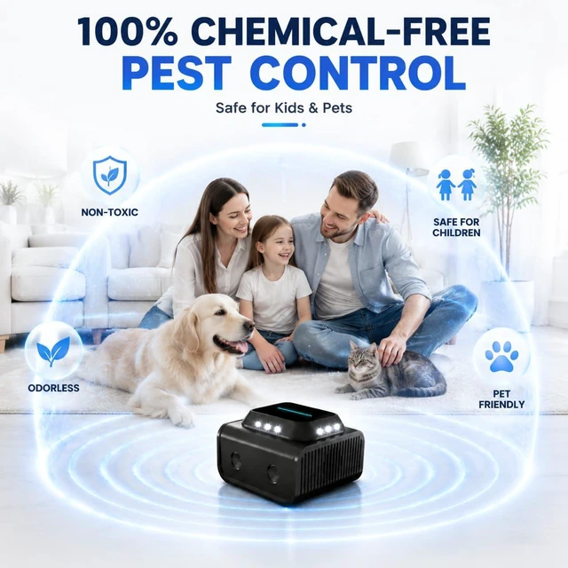 Alt view image 4 of 6 - Ultrasonic Rodent Repeller Plug in for Mice, Rats & Squirrels Electronic Pest Repellent Indoor Mouse Deterrent for Home, Kitchen, Attic, Garage Humane Rat Control (Black)