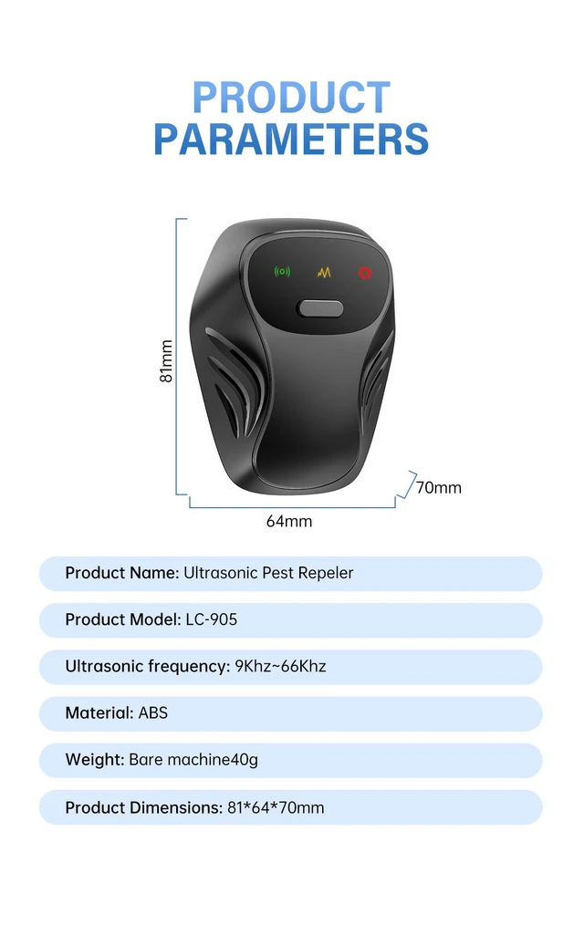 Alt view image 5 of 7 - 3-Mode Ultrasonic Pest Repeller 5-Pack Multi-Function Plug-in Repellent for Mosquito, Mice, Bugs & Rodents