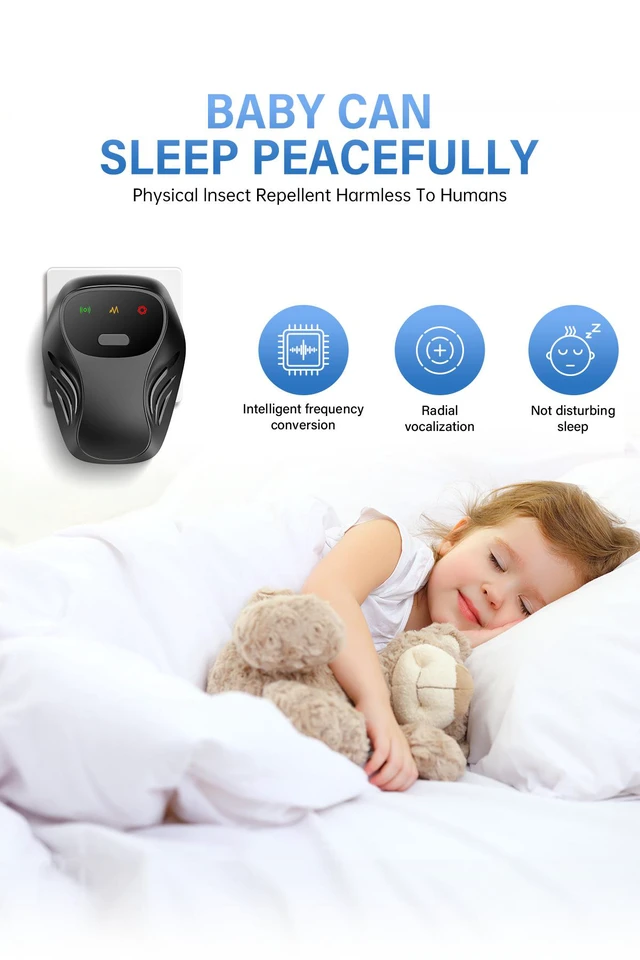 Alt view image 4 of 7 - 3-Mode Ultrasonic Pest Repeller 5-Pack Multi-Function Plug-in Repellent for Mosquito, Mice, Bugs & Rodents