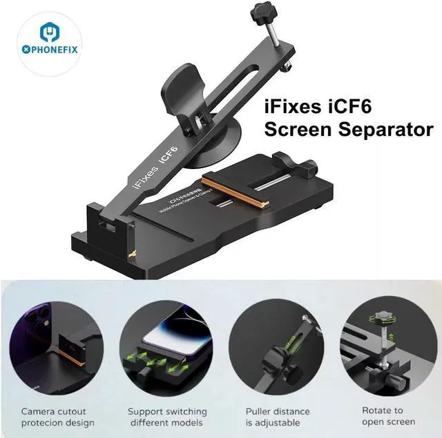 Alt view image 7 of 7 - Universal Screen LCD Separator Heating-Free Mobile Phone Screen Fast Open Fixture with Strong Sucktion Cup Portable Adjustable LCD Display Removal Clamp Phone Disassembly Repair Tool