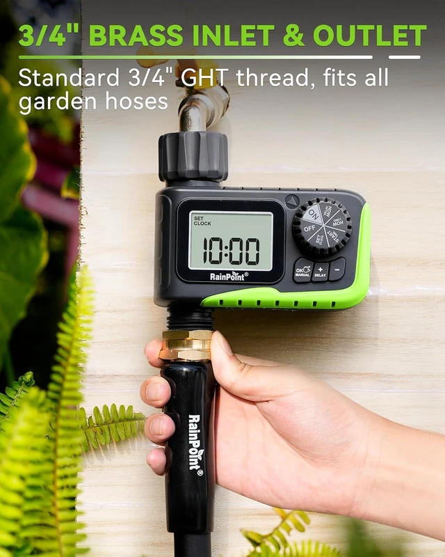 Alt view image 2 of 7 - RAINPOINT Sprinkler Timer, Water Timer for Garden Hose, Garden Hose Timers for Watering, Irrigation with Manual Watering/Rain Delay for Outdoor Lawn & Yard