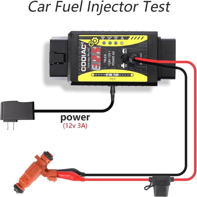 Alt view image 3 of 7 - GODIAG GT106 Plus 24V to 12V Adapter for Heavy Duty Trucks, Fuel Injector Testing and Relay Service Tool for Cars & Trucks
