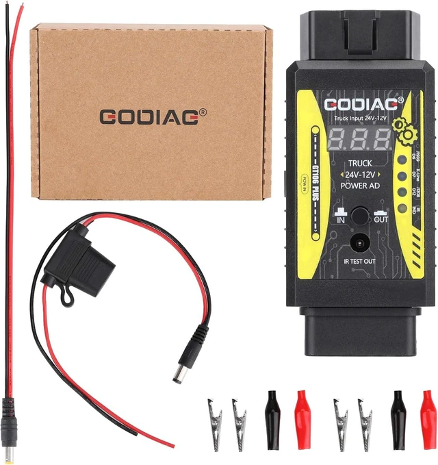 Main image of GODIAG GT106 Plus 24V to 12V Adapter for Heavy Duty Trucks, Fuel Injector Testing and Relay Service Tool for Cars & Trucks