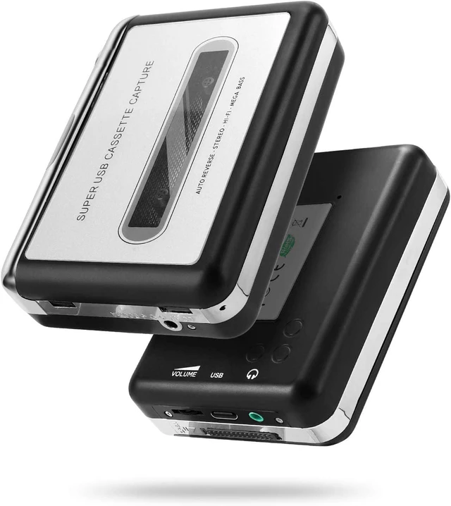 Alt view image 2 of 7 - Cassette Tape Player Portable Tape Player Audio Cassette to Digital Converter, Compatible with Laptops and Personal Computers Convert Cassette Tape Recorder to iPod Format