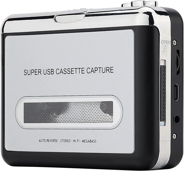 Main image of Cassette Tape Player Portable Tape Player Audio Cassette to Digital Converter, Compatible with Laptops and Personal Computers Convert Cassette Tape Recorder to iPod Format