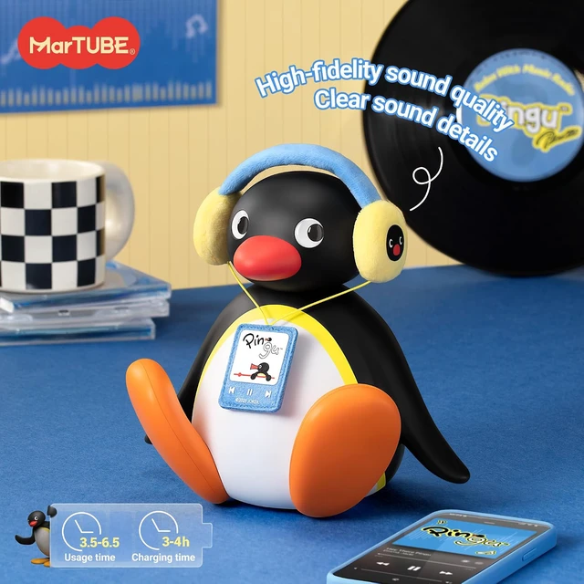 Alt view image 7 of 7 - MARTUBE Pingu Bluetooth Speaker, Desk Room Decor, Birthday Gifts for Women,Cute Pingu penguin portable wireless speaker, aesthetic desk table decor for bedroom, room & home, birthday gift for her