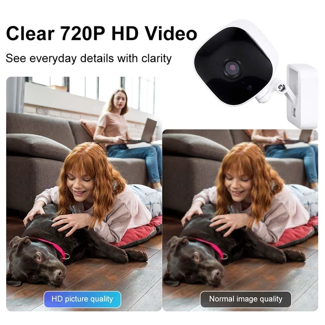 Alt view image 2 of 7 - Smart Indoor Security Camera with 940nm Infrared Night Vision,24/7 Monitoring, Cloud & TF Card Storage, 940nm Invisible IR, Wi-Fi Connected, Motion Detection