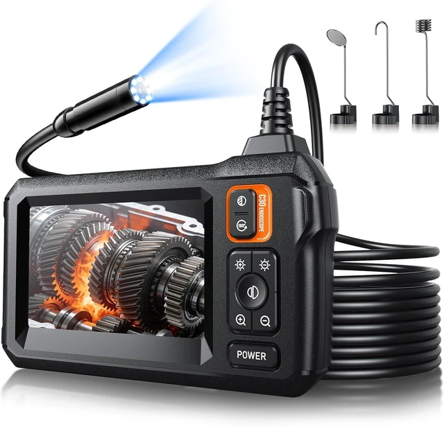 Main image of Endoscope Camera with Light, 1920P HD Borescope Tools(16.5FT),Snake Camera with 8 LED Lights, IP67 Waterproof Inspection Camera, 4.3" IPS Screen, No App,for auto repair,Walls,Pipes&Sewers
