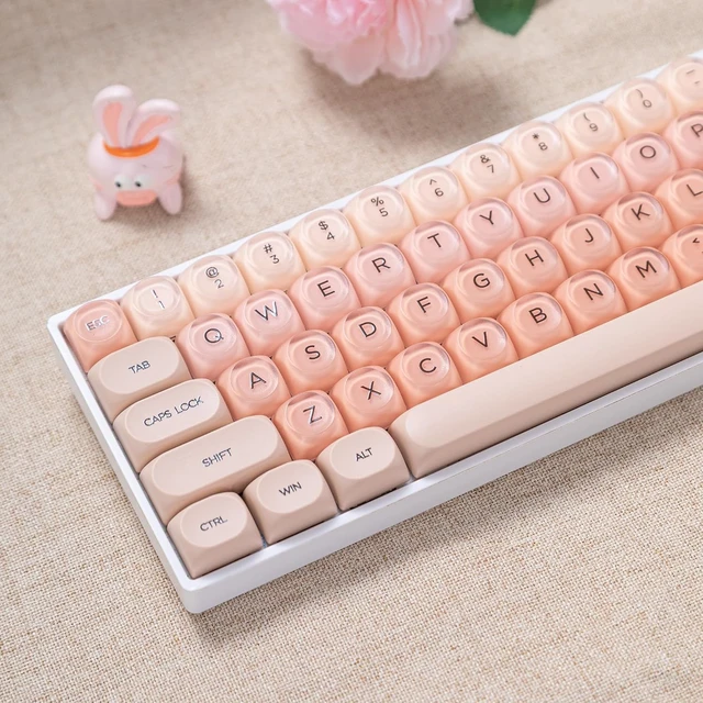 Alt view image 2 of 6 - Guffercty kred HOA Profile Keycaps Set 132 PCS - PBT Cute Keycaps 75 Percent Compatible with Cherry MX Switch 60% 65% 75% 100% Mechanical Keyboards for Gaming & Office (Beige Liquid Foundation)