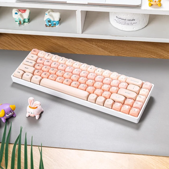 Alt view image 5 of 6 - Guffercty kred HOA Profile Keycaps Set 132 PCS - PBT Cute Keycaps 75 Percent Compatible with Cherry MX Switch 60% 65% 75% 100% Mechanical Keyboards for Gaming & Office (Beige Liquid Foundation)