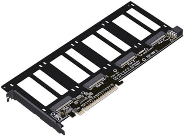 Main image of JMT ADT-R37 PCIe5.0x16 to 4-Port U.2/EDSFF Hard Disk Split Card 4x128Gbps 1 to 4 Expansion Adapter Compatible with Gen3/Gen4/Gen5 (R37A 4.0, to 4* U.2)