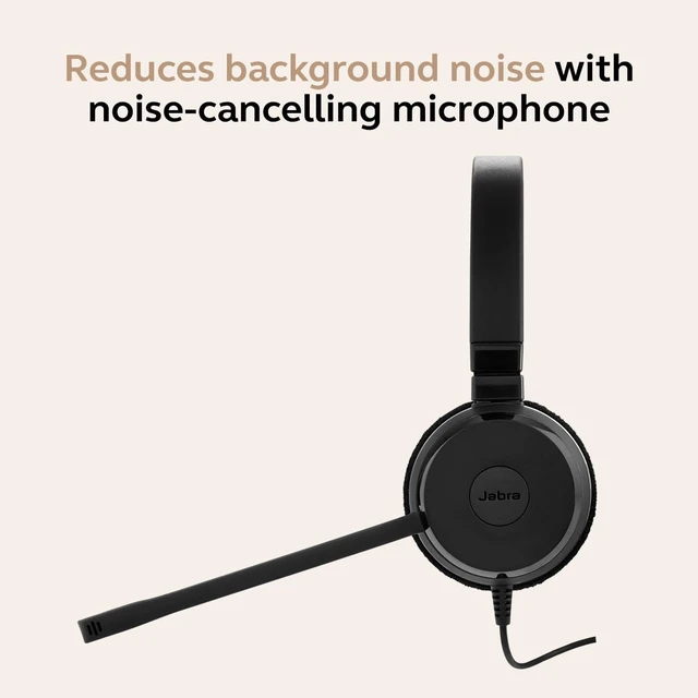 Alt view image 2 of 6 - Jabra Evolve 20 (2025 Edition) Single-Ear Headset for Office and Home - Call Control - All Platforms - USB-C/A Connectivity - Black