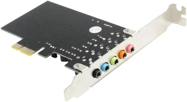 Alt view image 4 of 5 - PCIe Sound Card 5.1 for PC, Internal PCI Express Audio Card with Low Profile Bracket, CMI8738 Chip 3D Stereo Surround Sound, 32/64 Bit Compatible Windows 11 10 8 7 Desktop Computer
