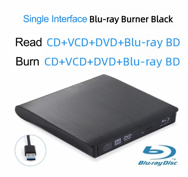Alt view image 2 of 7 - New (HL) BU40N 4K USB 3.0 Slim ABS External Blu-ray Drive writer UHD 3D Player M-Disc Burner