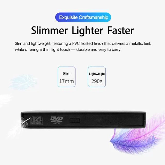 Alt view image 5 of 7 - New (HL) BU40N 4K USB 3.0 Slim ABS External Blu-ray Drive writer UHD 3D Player M-Disc Burner