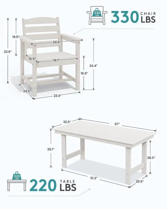 Alt view image 4 of 7 - Kitchen Table Set for 467" Extended Large Dining Table with 1 Bench and 2 Chairs, White