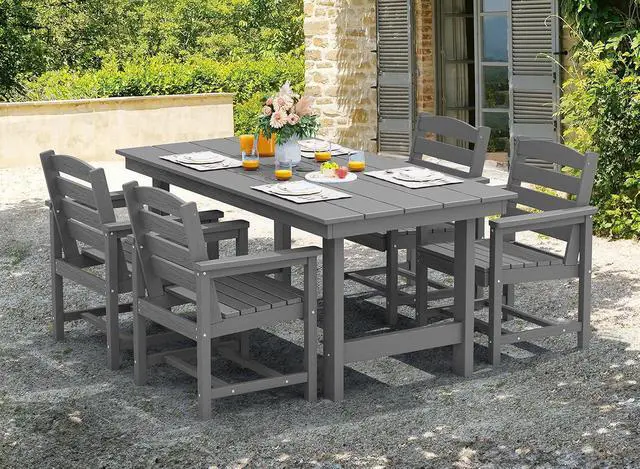Alt view image 7 of 7 - Patio Dining Chair Set of 2, Gray