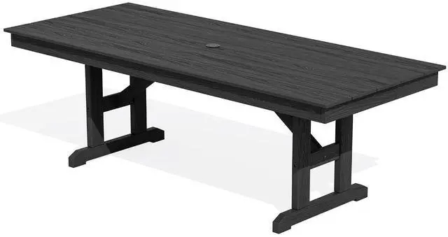 Main image of Outdoor Dining Table, 84" Rectangular Dining Table for 6-8 Person, All Weather HDPE Outdoor Furniture for Backyard, Garden, Black