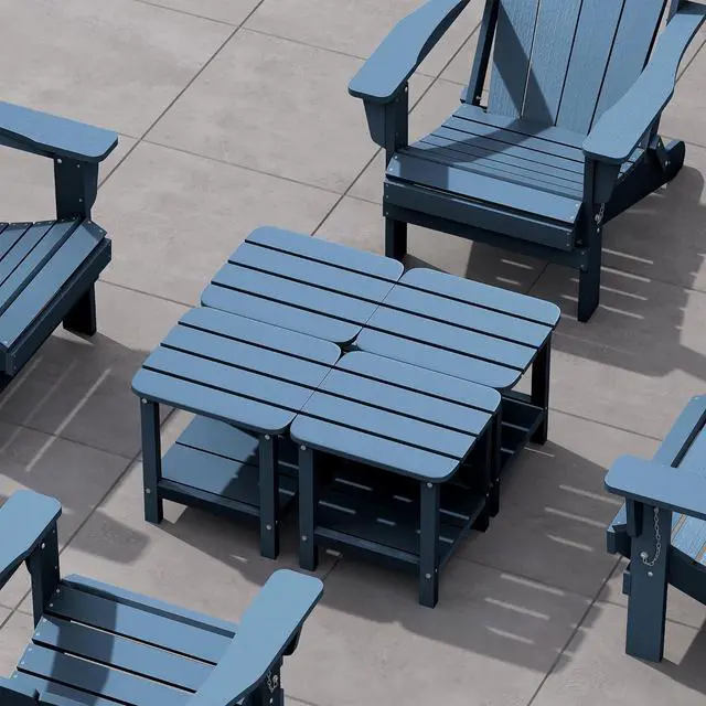 Main image of Adirondack Table Set of 4, Outdoor Side Table- Blue