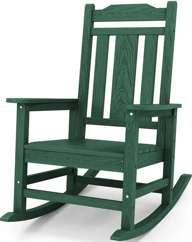 Main image of HDPE Outdoor Rocking Chair for Adults, Outdoor Rocking Chairs, Patio Rocking Chair Sets, Green